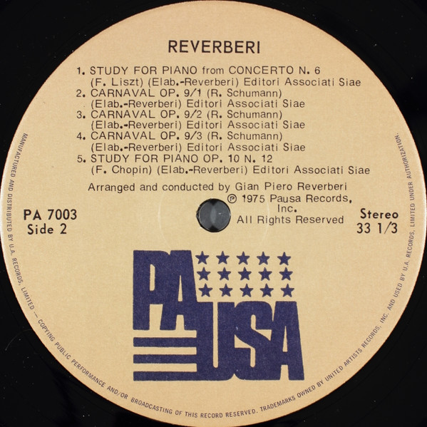 Gian Piero Reverberi - Reverberi | Pausa Records (PA 7003) - 4