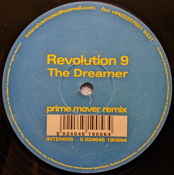 Revolution 9 - The Dreamer | Intensive Music (INTEN005) - 3