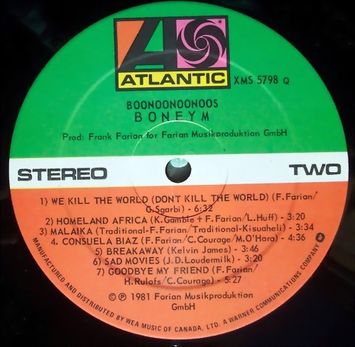 Boney M. - Boonoonoonoos | Atlantic (XMS 5798) - 3 Boney M. - Boonoonoonoos | Atlantic (XMS 5798) - 3