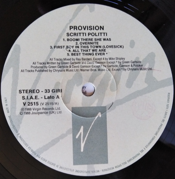 Scritti Politti - Provision | Virgin (V 2515) - 3