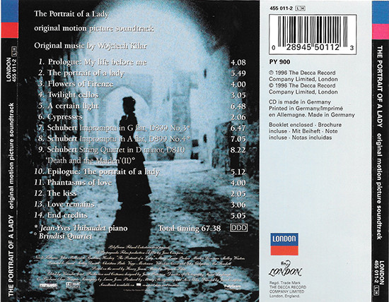 Wojciech Kilar - The Portrait Of A Lady (Original Motion Picture Soundtrack) | London Records (455 011-2) - 3