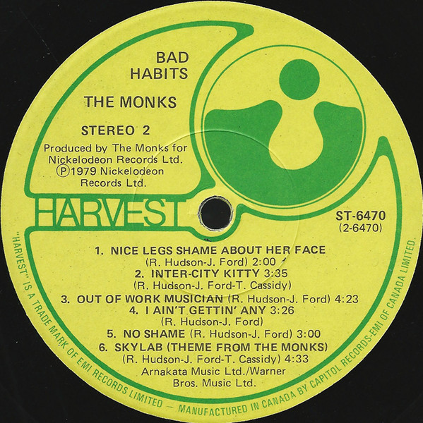 The Monks - Bad Habits | Harvest (ST 6470) - 4