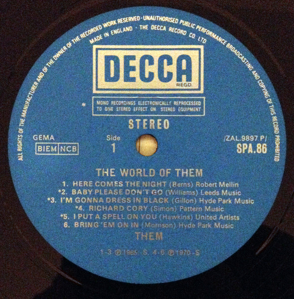 Them - The World Of Them | Decca (SPA 86) - 3