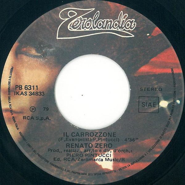 Renato Zero - Il Carrozzone / Baratto | Zerolandia (PB 6311) - 3