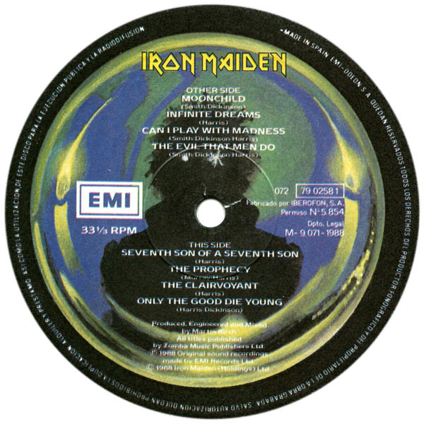 Iron Maiden - Seventh Son Of A Seventh Son | EMI (072 79 02581) - 3