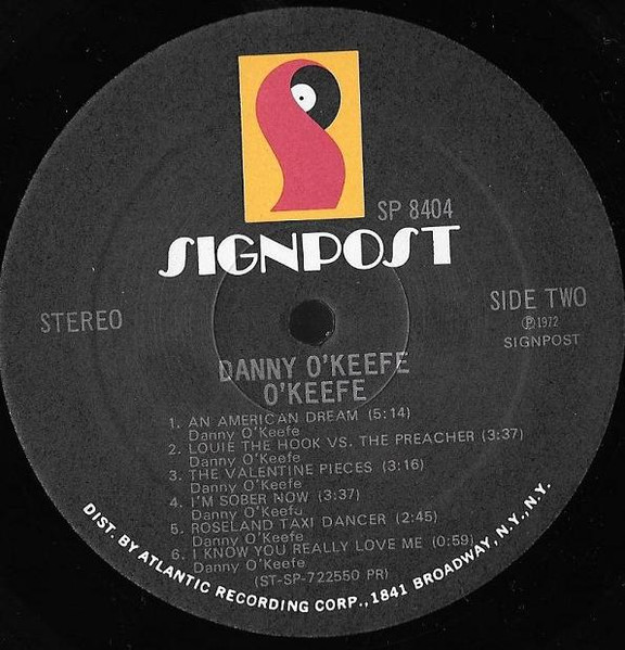 Danny O'Keefe - O'Keefe | Signpost (SP 8404) - 3 Danny O'Keefe - O'Keefe | Signpost (SP 8404) - 3