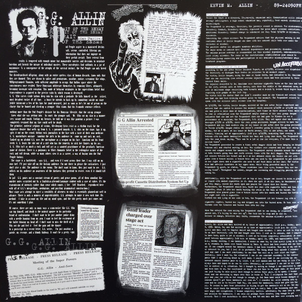 GG Allin - Rock 'N' Roll Terrorist | Munster Records (MR 175) - 3 GG Allin - Rock 'N' Roll Terrorist | Munster Records (MR 175) - 3