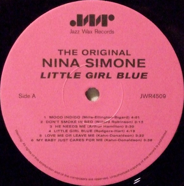 Nina Simone - Little Girl Blue | Jazz Wax Records (JWR 4509) - 3