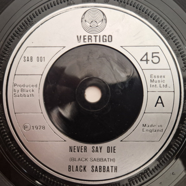Black Sabbath - Never Say Die | Vertigo (SAB 001)