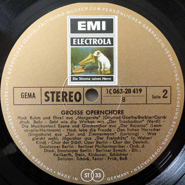 Various - Grosse Opernchöre | Electrola (1 C 063-28 419) - 4