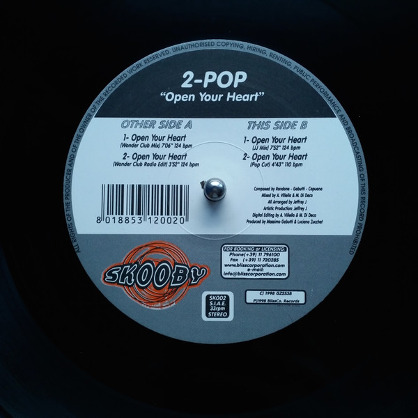 2-Pop vs. Jeffrey Jey - Open Your Heart | Skooby Records (SK 002) - 4 2-Pop vs. Jeffrey Jey - Open Your Heart | Skooby Records (SK 002) - 4