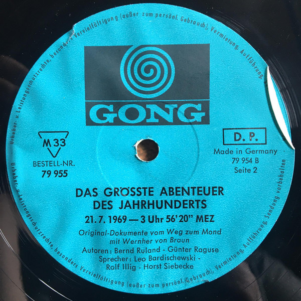 No Artist - Original-Dokumente Vom Weg Zum Mond Mit Wernher Von Braun | Gong (79 955) - 4 No Artist - Original-Dokumente Vom Weg Zum Mond Mit Wernher Von Braun | Gong (79 955) - 4