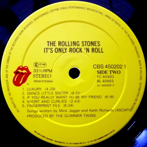 The Rolling Stones - It's Only Rock 'N Roll | Rolling Stones Records (CBS 450202 1) - 2