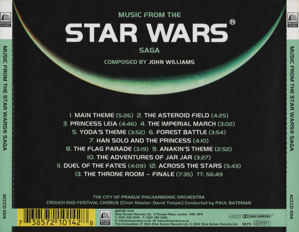 John Williams , The City Of Prague Philharmonic - Music From The Star Wars Saga | Silva Screen (ACCCD 1014) - 2