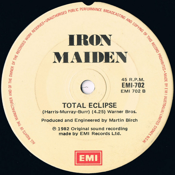 Iron Maiden - Run To The Hills | EMI (EMI-702) - 3