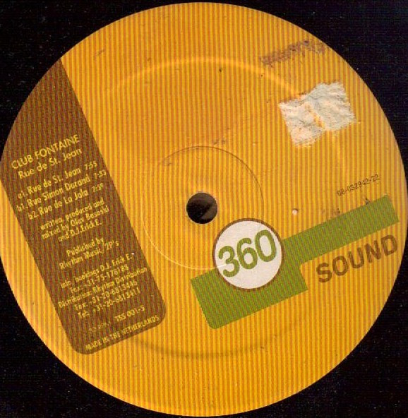 Club Fontaine - Rue De St. Jean | 360 Sound (TSS 001-5)
