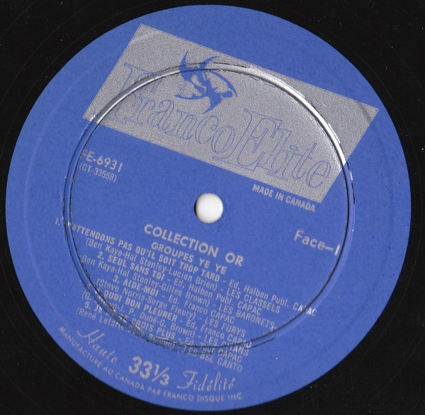 Various - Collection-Or Volume 2 - Groupes Yé Yé | Franco-Élite (FE 6931) - 3 Various - Collection-Or Volume 2 - Groupes Yé Yé | Franco-Élite (FE 6931) - 3
