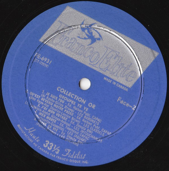 Various - Collection-Or Volume 2 - Groupes Yé Yé | Franco-Élite (FE 6931) - 4 Various - Collection-Or Volume 2 - Groupes Yé Yé | Franco-Élite (FE 6931) - 4