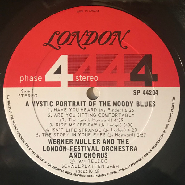 Werner Müller And The London Festival Orchestra And London Festival Chorus - A Mystic Portrait Of The Moody Blues | London Records (SP 44204) - 3