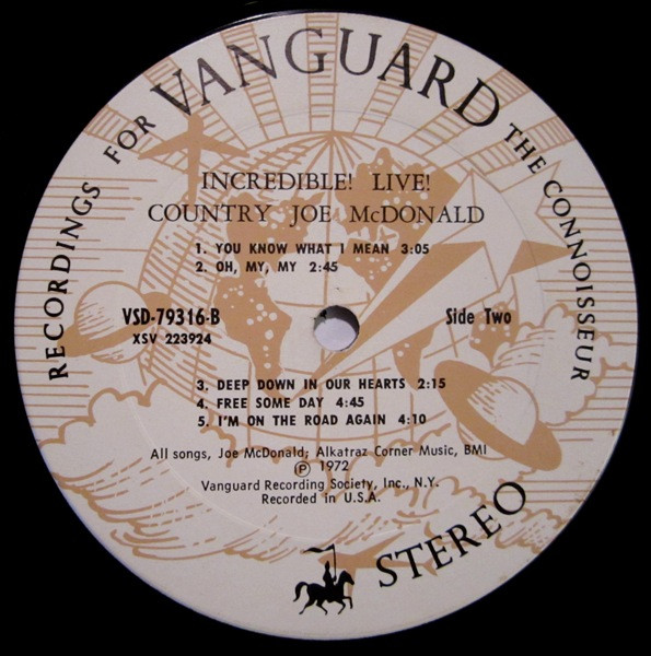 Country Joe McDonald - Incredible! Live! | Vanguard (VSD-79316) - 4 Country Joe McDonald - Incredible! Live! | Vanguard (VSD-79316) - 4