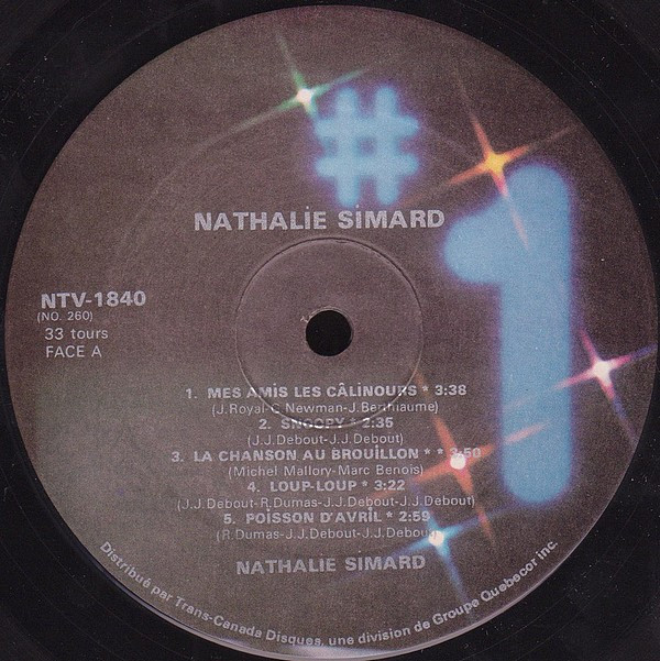 Nathalie Simard - 10 Nouvelles Chansons [Vinyl] | Les Disques N°1 (NTV-1840) - 2