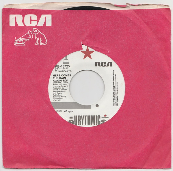Eurythmics - Here Comes The Rain Again (7") [Vinyl] | RCA (PB-13725) - 3