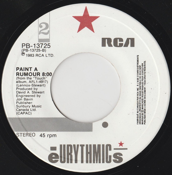 Eurythmics - Here Comes The Rain Again (7") [Vinyl] | RCA (PB-13725) - 2