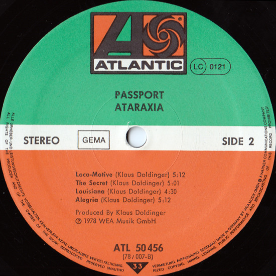 Passport - Ataraxia | Atlantic (ATL 50 456) - 4