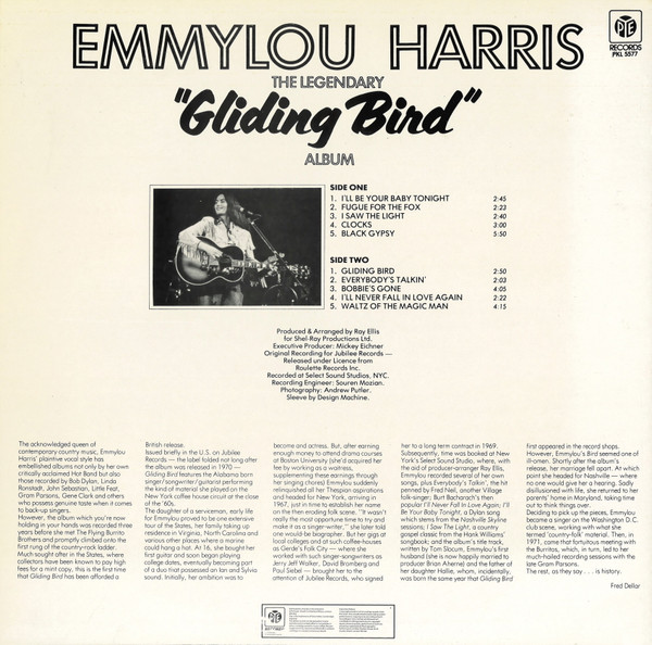 Emmylou Harris - The Legendary "Gliding Bird" Album | Pye Records (PKL 5577) - 2