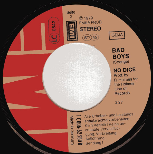 No Dice - Come Dancing | EMI (1C 006-62580) - 4