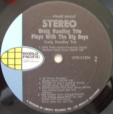 Craig Hundley Trio + Orchestra - Craig Hundley Trio Plays With The Big Boys | World Pacific Records (WPS-21896) - 4
