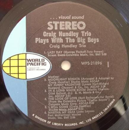 Craig Hundley Trio + Orchestra - Craig Hundley Trio Plays With The Big Boys | World Pacific Records (WPS-21896) - 3