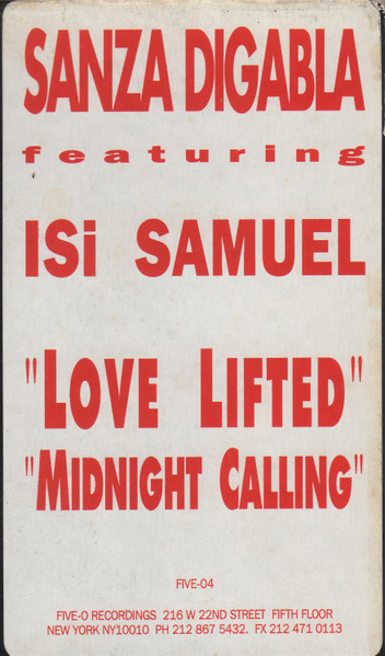 Sanza:Digabla Featuring Isi Samuel - Love Lifted / Midnight Calling | Five-O Recordings (FIVE-04) - 3