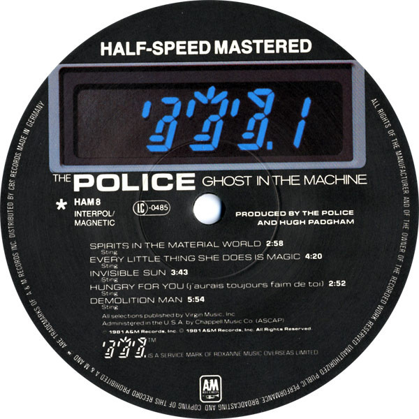 The Police - Ghost In The Machine | A&M Records (HAM 8) - 3
