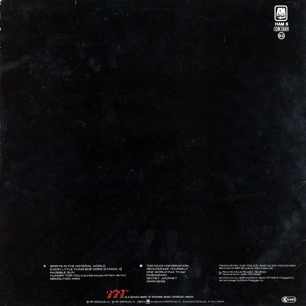 The Police - Ghost In The Machine | A&M Records (HAM 8) - 2