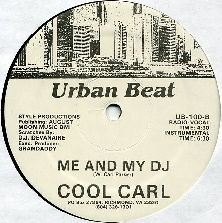 Cool Carl - Me And My DJ | Urban Beat (UB-100) - 2 Cool Carl - Me And My DJ | Urban Beat (UB-100) - 2