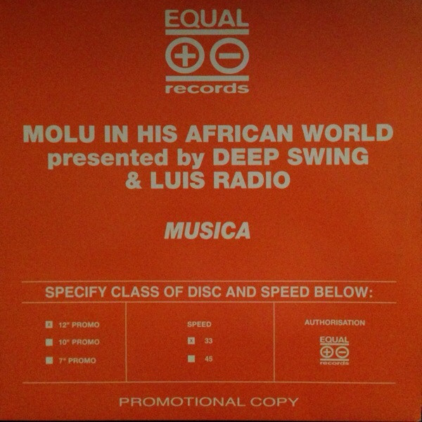 Deep Swing & Luis Radio Presents Molu In His African World - Musica | Equal Records (EU 023)