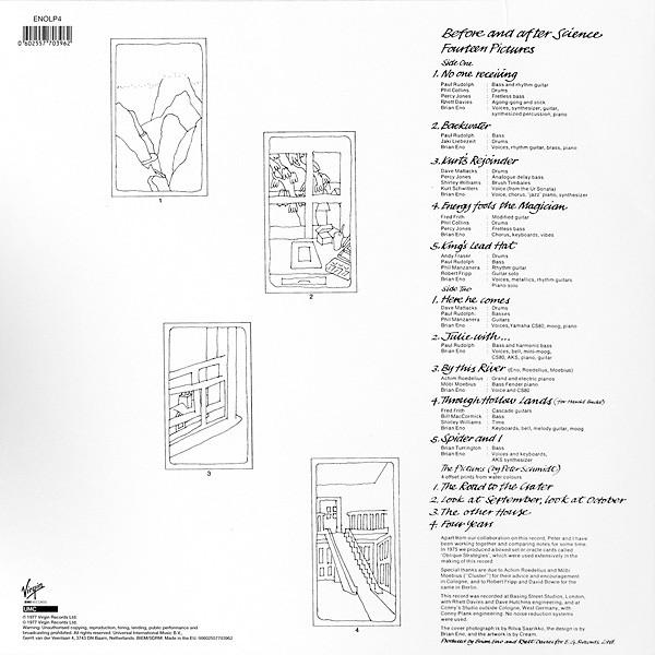 Brian Eno - Before And After Science | Virgin EMI Records (ENOLP4) - 2 Brian Eno - Before And After Science | Virgin EMI Records (ENOLP4) - 2