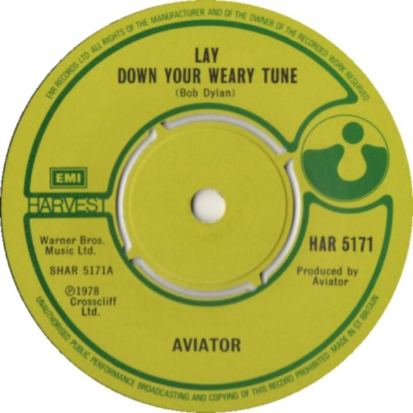 Aviator - Lay Down Your Weary Tune | Harvest (HAR 5171) - 3