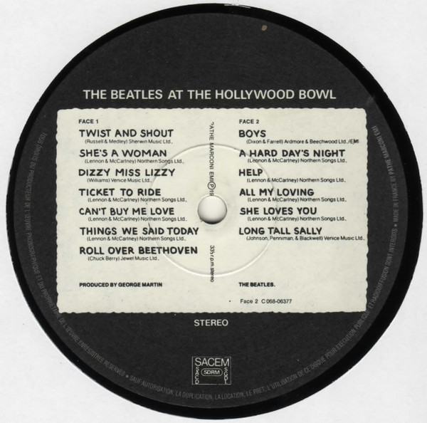 The Beatles - The Beatles At The Hollywood Bowl | Parlophone (2C 068 06377) - 4 The Beatles - The Beatles At The Hollywood Bowl | Parlophone (2C 068 06377) - 4