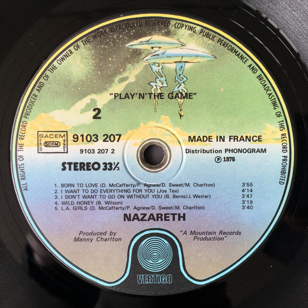 Nazareth - Play 'N' The Game | Vertigo (9103 207) - 4