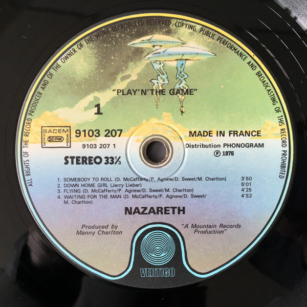 Nazareth - Play 'N' The Game | Vertigo (9103 207) - 3