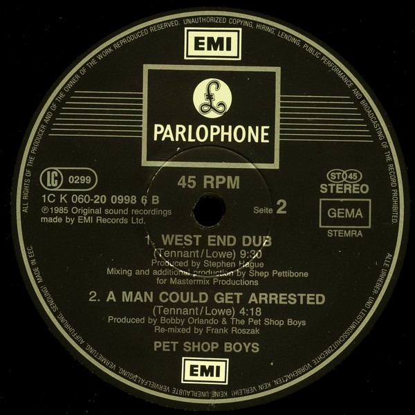 Pet Shop Boys - West End Girls (The Shep Pettibone Mastermix) | Parlophone (1C K 060 20 0998 6) - 4 Pet Shop Boys - West End Girls (The Shep Pettibone Mastermix) | Parlophone (1C K 060 20 0998 6) - 4