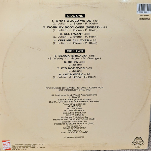 DSK - Work My Body Over - The Album | Jack Pot Records (HTLP 3325) - 2