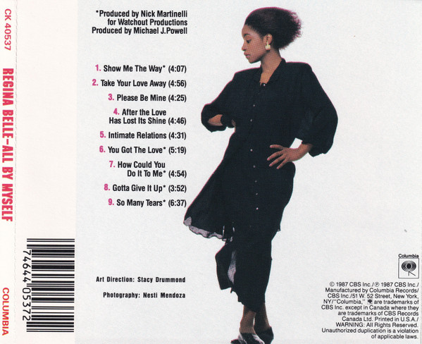 Regina Belle - All By Myself | Columbia (CK 40537) - 4