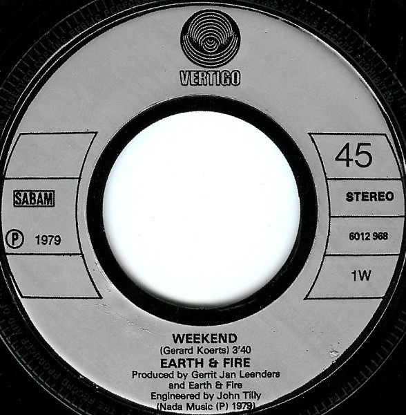 Earth And Fire - Weekend | Vertigo (6012 968) - 3