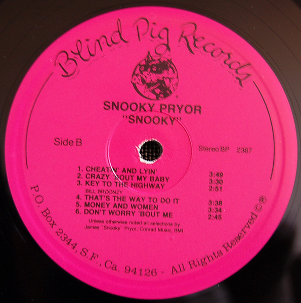 Snooky Pryor - Snooky | Blind Pig Records (BP 2387) - 4 Snooky Pryor - Snooky | Blind Pig Records (BP 2387) - 4