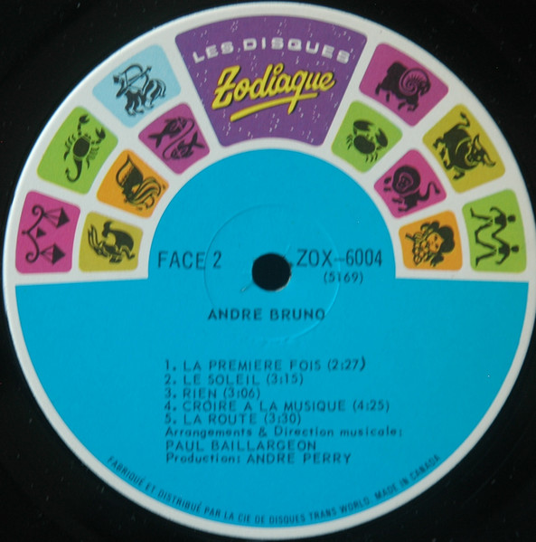 André Bruneau - Adresse Inconnue | Les Disques Zodiaque (ZOX-6004) - 4 André Bruneau - Adresse Inconnue | Les Disques Zodiaque (ZOX-6004) - 4