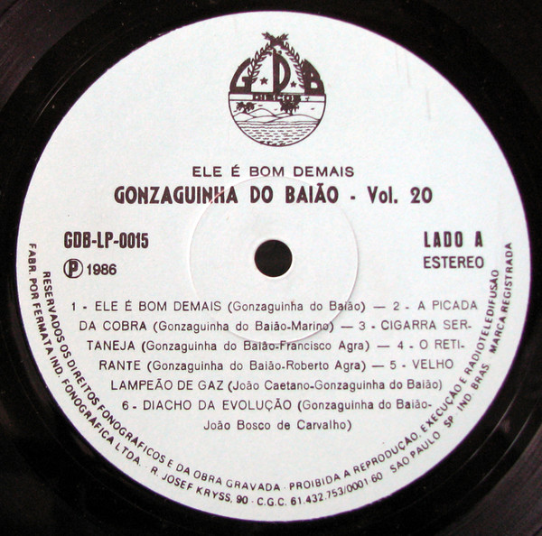 Gonzaguinha Do Baião - Ele É Bom Demais | GDB Discos (GDBLP. 0015) - 3