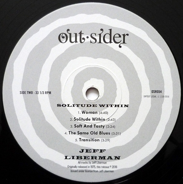 Jeffery Liberman - Solitude Within | Out-Sider (OSR054) - 4 Jeffery Liberman - Solitude Within | Out-Sider (OSR054) - 4